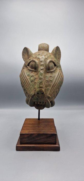 KONINKLIJKE LUIPAARDKOP IN TERRACOTTA - Beni Edo - Nigeria, Antiek en Kunst, Kunst | Niet-Westerse kunst