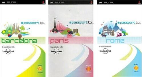 PSP Passport Barcelona, Paris en Rome (set van 3), Spelcomputers en Games, Games | Sony PlayStation Portable