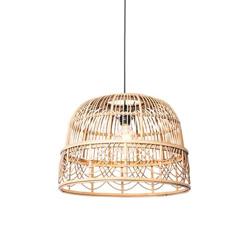 Oosterse hanglamp rotan 44 cm - Michelle, Huis en Inrichting, Lampen | Hanglampen, Nieuw, Overige materialen, 75 cm of meer