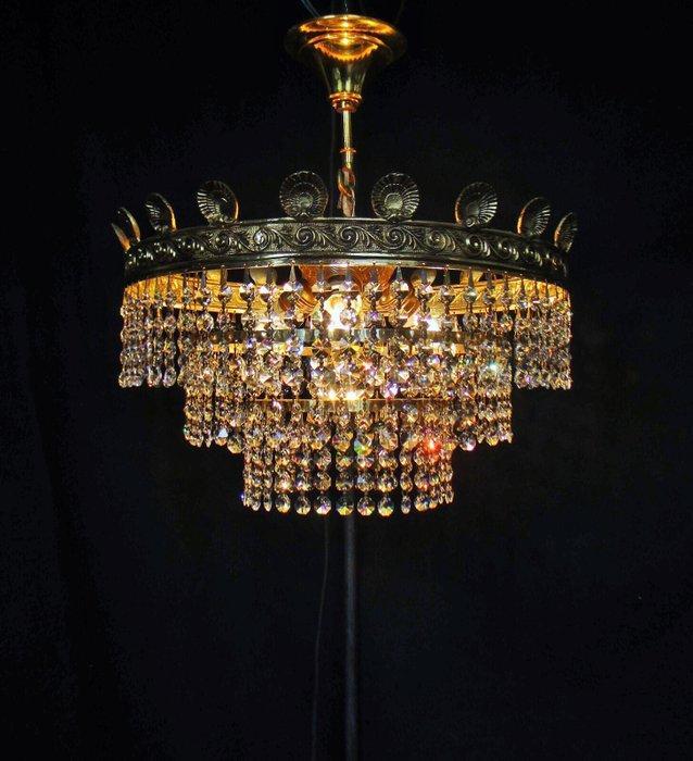 Kroonluchter - Kristal, Brons - grote glans, Antiek en Kunst, Curiosa en Brocante