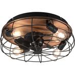 LED Plafondlamp met Ventilator - Plafondventilator - Trion, Huis en Inrichting, Nieuw, Ophalen of Verzenden, Metaal