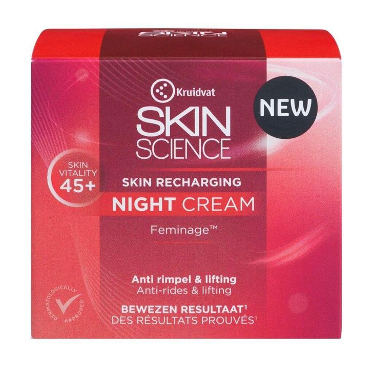 Kruidvat Skin Science Skin Recharging 45+ Night Cream, Sieraden, Tassen en Uiterlijk, Uiterlijk | Gezichtsverzorging, Nieuw, Verzenden