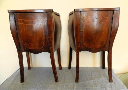 Nachtkastje (2) - Walnoot, Inlegwerk, Antiek en Kunst, Curiosa en Brocante