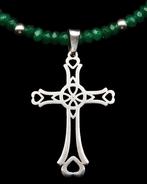 Smaragd - Keltische ketting - Druïdenkruis - Bescherming -, Antiek en Kunst, Antiek | Boeken en Bijbels