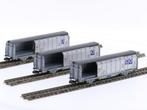 Schaal N Minitrix 15282 Set Schuifwandwagens van de SBB #..., Hobby en Vrije tijd, Modeltreinen | N-Spoor, Ophalen of Verzenden