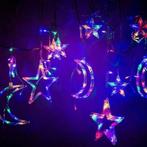 Kerst Gordijn Maan & Ster 2 Meter - RGB, Ophalen of Verzenden, Nieuw