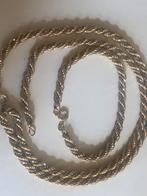 Statement ketting wit en geel goud - 18k Bi-color Gouden Set