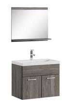 Badkamermeubel Montreal Set 02 60 x 35 cm Grijs Eiken, Huis en Inrichting, Verzenden, Nieuw, Wastafelkast
