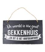 Leisteen Bordje De Wereld 25cm, Hobby en Vrije tijd, Verzenden, Nieuw