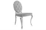 Elegante stoel MODERN BAROK edel grijs fluweel met knopen, Huis en Inrichting, Stoelen, Nieuw, Ophalen of Verzenden