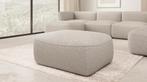 Poef beige teddystof 90x70x44 cm | Modern, Verzenden, Nieuw, Modern