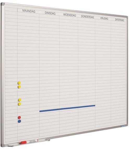 Weekplanner werkdagen - 90x120 cm, Huis en Inrichting, Woonaccessoires | Wanddecoraties, Ophalen of Verzenden