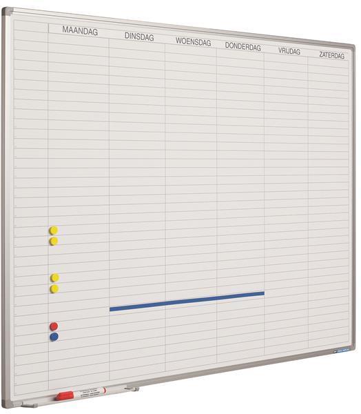 Weekplanner werkdagen - 90x120 cm, Huis en Inrichting, Woonaccessoires | Wanddecoraties, Ophalen of Verzenden