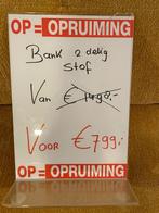 Bank Oranje 2 delig - 20% Extra korting - Bankstel Orange, Nieuw, Orange, Rechte bank, Stof