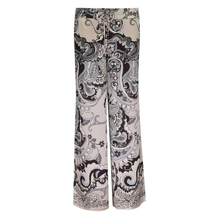 Cambio • wijde pantalon paisley • 38, Kleding | Dames, Broeken en Pantalons, Beige, Nieuw, Maat 38/40 (M), Verzenden