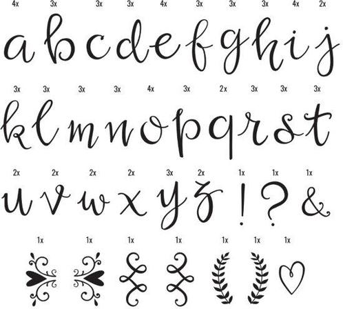Symbolenset Script voor lightbox A4 &amp; A5, Antiek en Kunst, Antiek | Lampen, Verzenden