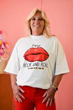 T-shirt rock and roll roomwit, Kleding | Dames, T-shirts, Ophalen of Verzenden, Nieuw