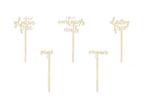 Taarttoppers Ingredienten 16cm 5st, Hobby en Vrije tijd, Feestartikelen, Verzenden, Nieuw
