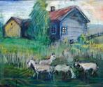 École post-impressionniste française (XX) - Paysage rural, Antiek en Kunst, Kunst | Schilderijen | Klassiek