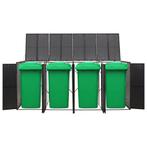 Containerberging viervoudig 274x80x117 cm poly rattan zwart, Huis en Inrichting, Verzenden, Nieuw