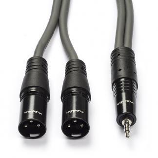 2x XLR naar jack 3.5 mm kabel | Nedis | 3 meter, Audio, Tv en Foto, Audiokabels en Televisiekabels, Nieuw, Verzenden