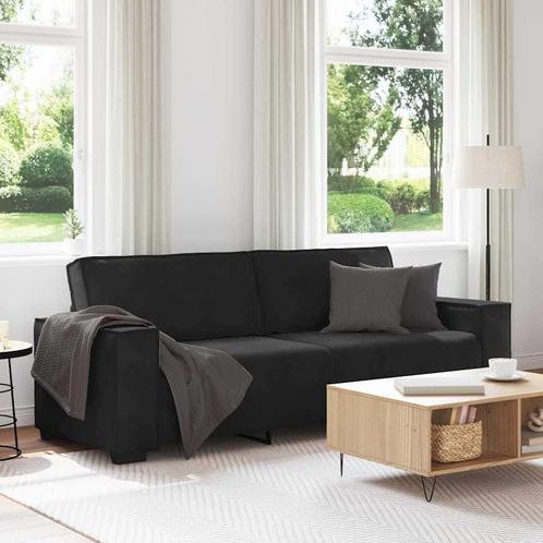 vidaXL Driezitsbank 180 cm fluweel zwart, Huis en Inrichting, Banken | Bankstellen, Nieuw, Stof, Driepersoons, Verzenden