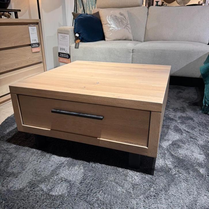 Salontafel Aleno Eiken - Pronto Wonen, Huis en Inrichting, Tafels | Salontafels, 50 tot 100 cm, 50 tot 100 cm, Vierkant, Nieuw