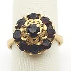 Ring - 18 karaat Geel goud Granaat, Sieraden, Tassen en Uiterlijk, Ringen, Nieuw