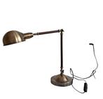 Bureaulamp - Messing, Hout - Verstelbare