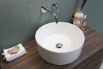 Waskom Top 2: Porselein Rond 39 x 15 cm - Glans wit, Huis en Inrichting, Badkamer | Badkamermeubels, Verzenden, Nieuw, Wastafelkast