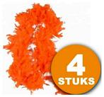 Oranje Feestkleding | 4 stuks Oranje Boa 180 cm |, Hobby en Vrije tijd, Feestartikelen, Nieuw, Verzenden