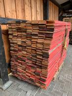 Opruiming! pallet oude rode geverfd oude houten planken, Doe-het-zelf en Verbouw, Hout en Planken, Geïmpregneerd, Plank, Gebruikt