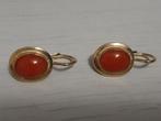 Zonder minimumprijs - Oorbellen - 18 karaat Geel goud Koraal, Nieuw