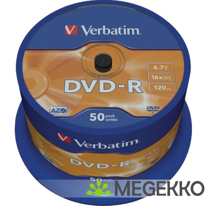 Verbatim DVD-R 16X 50st. Spindle, Computers en Software, Overige Computers en Software, Nieuw, Verzenden