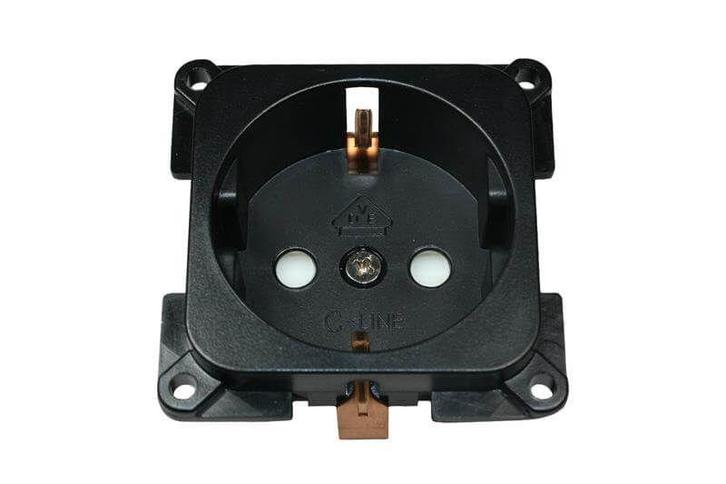 C-Line wandcontactdoos camper en caravan 230 Volt zwart, Caravans en Kamperen, Overige Caravans en Kamperen, Nieuw, Ophalen of Verzenden