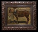 École Française (XIX-XX) - Le Repas du Cheval
