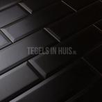 Wandtegel metro 10x30 cm mat zwart wandtegel tegeloutlet, Ophalen, Nieuw, 10 m² of meer, Wandtegels