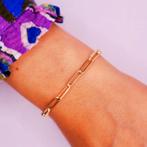 Gouden Klassieke Schakelarmband 14K, Sieraden, Tassen en Uiterlijk, Armbanden, Verzenden, Nieuw, Goud, Goud