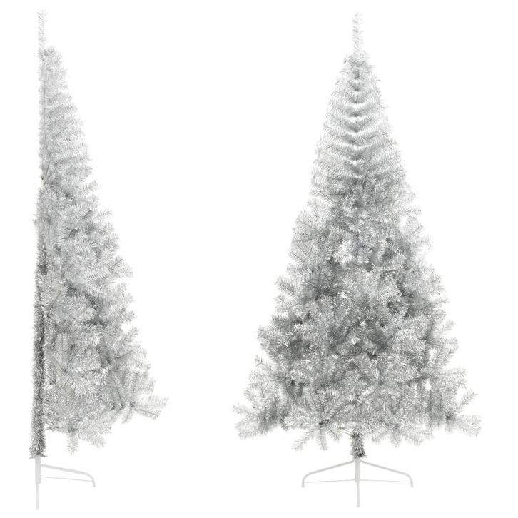 vidaXL Kunstkerstboom half met standaard 240 cm PET, Diversen, Kerst, Nieuw, Verzenden