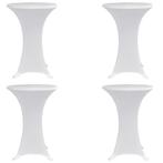 vidaXL Statafelhoes 4 st stretch Ø70 cm wit, Verzenden, Nieuw