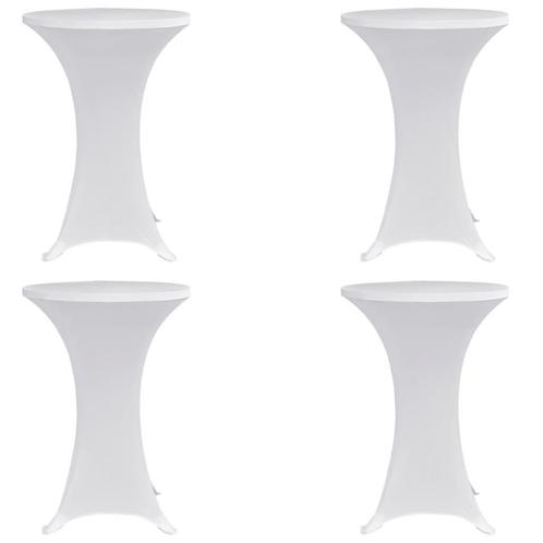 vidaXL Statafelhoes 4 st stretch Ø70 cm wit, Tuin en Terras, Tuinmeubel-accessoires, Nieuw, Verzenden