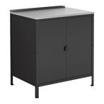 Kast Bolognano voor buiten 92x80x50 cm zwart mat casa.pro, Verzenden, Nieuw