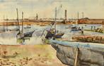 André-Léon Vivrel (1886-1976) - Bateaux à marée basse en