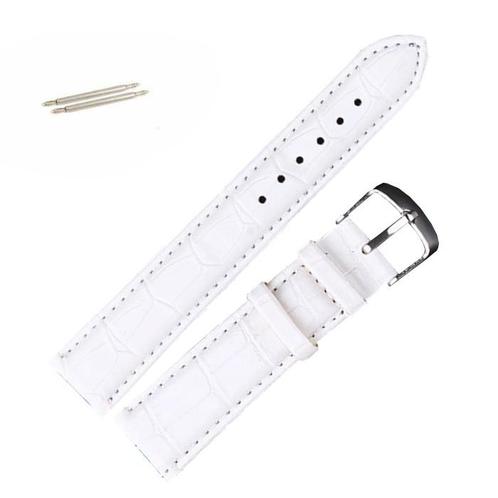Fako® - Horlogebandje - Kunstleer - Croco - 20mm - Wit, Sieraden, Tassen en Uiterlijk, Horloges | Heren, Verzenden