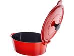 Fontignac Main Libres braadpan - Ovaal - 29 cm - Rood, Verzenden, Zo goed als nieuw