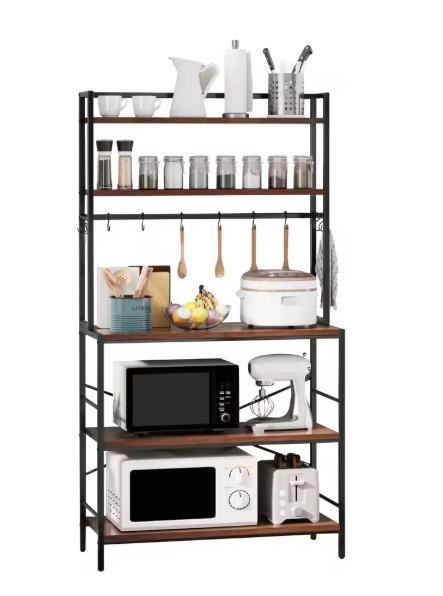 Vrijstaand Keukenrek 5 Lagen – Metaal & Hout, 165 cm Hoog, Huis en Inrichting, Keuken | Keukenelementen, Nieuw, Verzenden