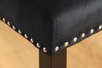 Chesterfield Stoel CASTLE Zwart fluweel rubberhout, Huis en Inrichting, Ophalen of Verzenden, Nieuw