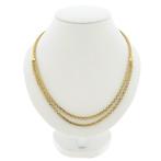 Gouden vossenstaart schakel collier | 43,5 cm, Sieraden, Tassen en Uiterlijk, Ophalen of Verzenden, Gebruikt, Overige kleuren
