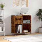 vidaXL Platenkast 84,5x38x89 cm bewerkt hout gerookt, Verzenden, Nieuw