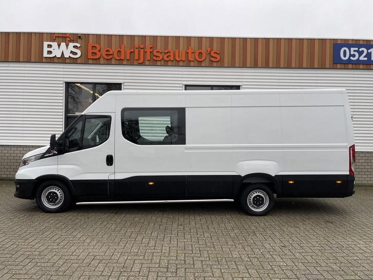 Iveco Daily 35S14V 2.3 410 L4H2 automaat / dubbel cabine 7 p, Auto's, Bestelauto's, Onderhoudsboekje, Lease, Automaat, Wit, Iveco